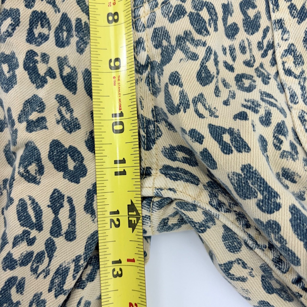 Pilcro The Wanderer Jeans Women's 30 Leopard Print Relaxed-Leg double knee - Picture 9 of 10
